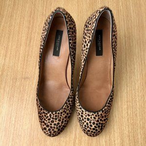 Ann Taylor Leopard Print Haircalf Perfect Pump, 8M